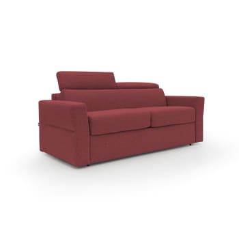 Avalon - Divano letto con materasso H 18 cm 220 cm (mat. 160x197 cm) rosso