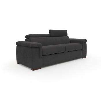 Giunone - Divano letto con materasso H 18 cm 240 cm (mat. 160x197 cm) nero