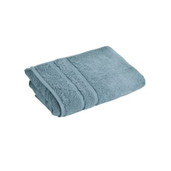 Coussin Feuille Velours Bleu Canard 30x50 Cm - Pompons Décoratifs