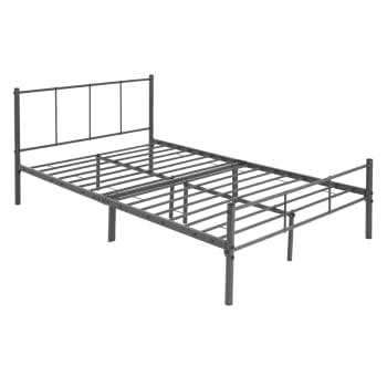 Letto con struttura in metallo 120x200cm e materasso in schiuma fredda