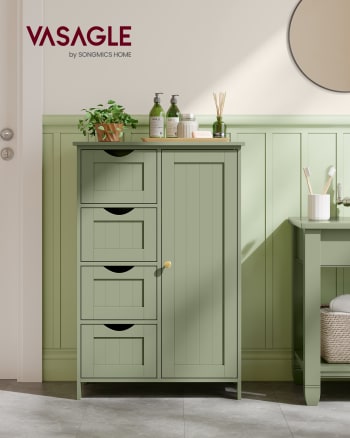 Armoire De Salle De Bain Nebraska - Meuble De Toilette 20x30x60cm Avec Étagères Réglables - Blanc