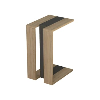 TecTake Set 2 Tavolini Phoenix Stile Industriale - Truciolato Effetto Legno Rovere Sonoma E Telaio Acciaio, 48x36x66.5 Cm