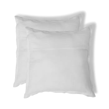 2 Federe Per Cuscino Laterale 40x145 Cm - Jersey Di Cotone Moon (con Cerniera)