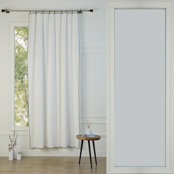 Rideau Blanc Voilage 140x300 cm 2 Pièces de Rideaux à