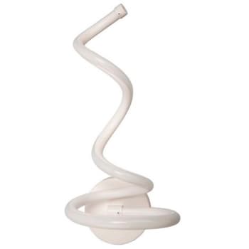 Applique LED parete curva spirale 12W luce 6000K alluminio bianco 34cm