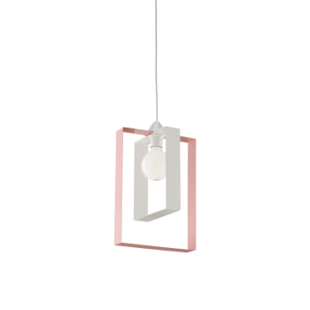 Be Light Sospensione Moderna A 1 Luce Helix In Ferro Laccato Tortora, Design A Ricciolo Per Interni