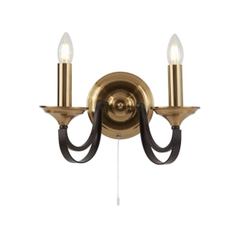 Campanile - Applique Contemporanea  Acciaio Bronzo Marrone 2 Luci E14