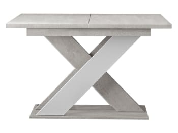 Tosca - Table à manger contemporain 120 cm gris / blanc