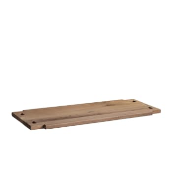 Set Di 2 Mensole Sospese A Parete In Legno E Metallo, 60x15 Cm, Per Soggiorno, Camera, Bagno, Ufficio