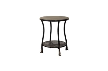 Henri - Table d'appoint en métal noir