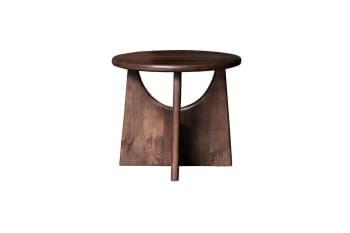 Faure - Table d'appoint en bois foncé