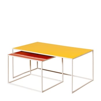Lot De 2 Tables Basses En Métal Issam - 70 Cm - Doré - Paris Prix