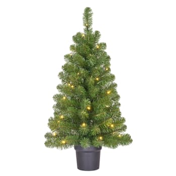 Norton - Sapin de Noël artificiel LED en pot H90