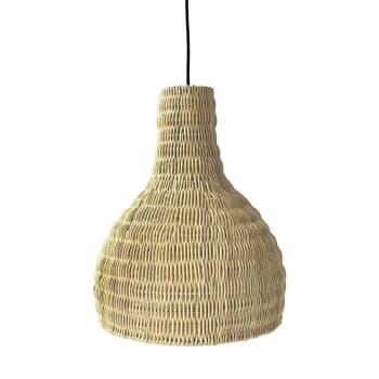 Lampada a sospensione Ayesgarth 1 paralume rattan