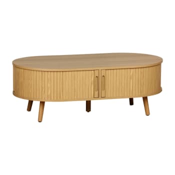 Legacy - Table basse portes coulissantes l 110cm, naturelle