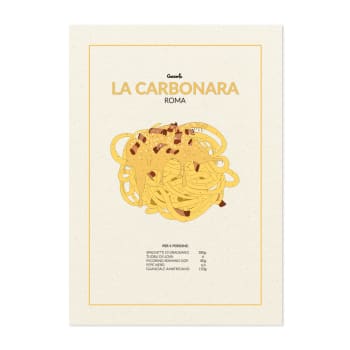 Piatti - Poster Guzzerie Carta Riciclata - La Carbonara 21x30