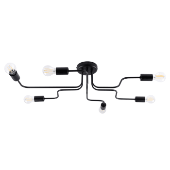 Plafoniera LED Eglo RONCADE 1 Nero | Lampada Da Soffitto 21W 2400Lm 3000K Design Moderno