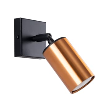 Winx - Lámpara de pared negro/cobre acero alt. 19