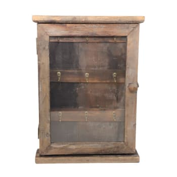 Boîte à Clés Murale en Rotin Cosy 38cm Blanc
