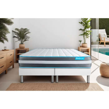 Matelas Double Face 160x200 Cm Fermeté H3/H4 - Mousse HR 7 Zones, Housse Jersey Lavable Oeko-Tex, Roulé, Livraison Facile