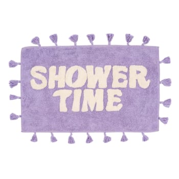Tappeto Bagno Antiscivolo Cotone Viola