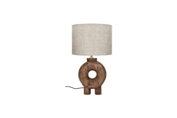 Lampe En Bois De Cerisier Clair Buche 