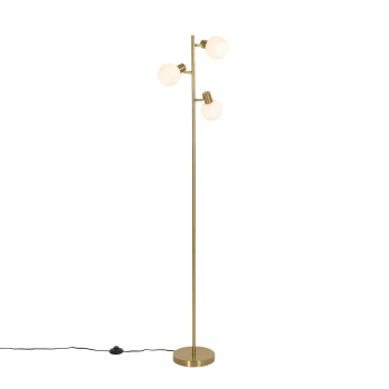 QAZQA Lampada da tavolo leaf - Art déco - Alluminio,Pietra/calcestruzzo