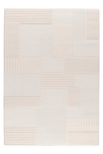 Tappeto alla moda ultra morbido beige 160 x 230 cm Trianon | Maisons du ...