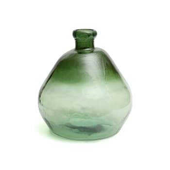 Vase aus recyceltem glas in grün, 45x45x50cm Bolai