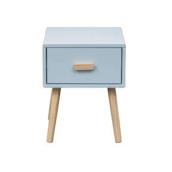 Table De Chevet Enfant 40x40x30 Cm - Meuble Nightstand Avec Tiroir Et Étagère (Rose)