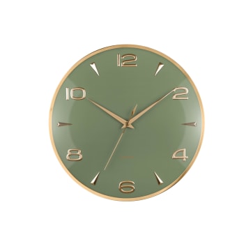 HORLOGE MURALE EN verre 40x40cm Silencieuse Mains Michel-Ange Morceau