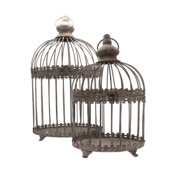 Photophore Cage à oiseaux en papier découpé au laser.Made in France