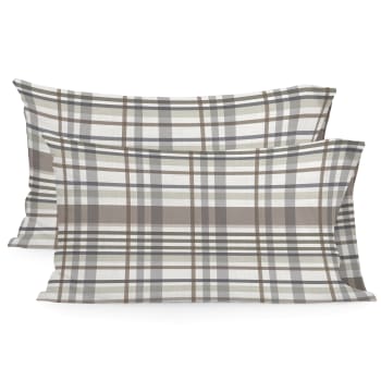 Set Di 2 Cuscini Cotone Rosso E Beige 45 X 45 Cm DEGLUPTA