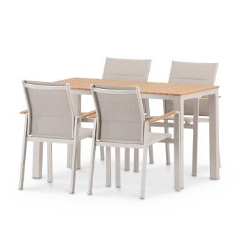 Conjunto Jardín Mesa + 6 Sillas Textileno Córdoba Fuschia - Habitat Et Jardin, Cómodo Y Moderno