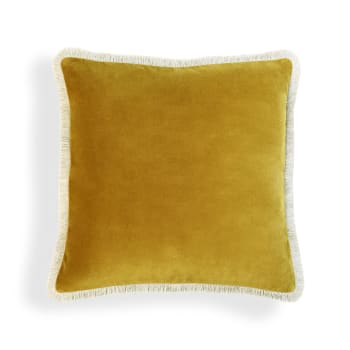 Bohémien Federe Per Cuscini 60x60 Cm Con Ricamo A Specchio - Giallo Mango - 2 Pezzi - 3