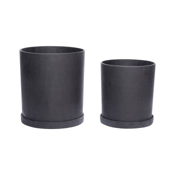TYMAR Set Di 2 Vasi Rotondi In Plastica Resistente Ai Raggi UV – Diametro 13 Cm, Colore Salmone, Impermeabili E Senza Fori, Ideali Per Piante E Fiori Da Interni