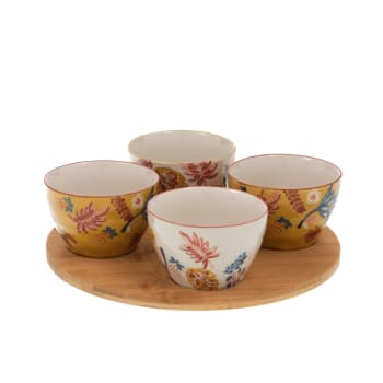 Lot De 4 Plats Apéritif Pillivuyt – Porcelaine Noire – Design Sylvie Amar – Neuf