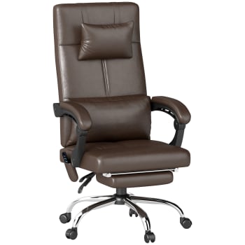 Poltrona Ufficio Massaggiante Reclinabile Con Riscaldamento E Vibrazione - 6 Punti Massaggio - Regolabile In Altezza - Foto 12