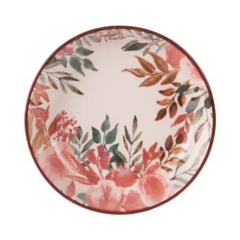 Grande Assiette Creuse Mélamine 23cm Fleurs Exotiques - Les Jardins De La Comtesse - Vaisselle Extérieur Incassable