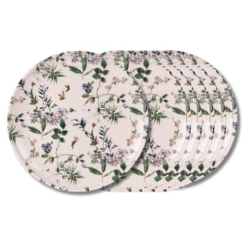 Lot De 6 Assiettes Plates + 1 Plat En Forme De Poisson Arcoroc - Modèle Vintage 1980