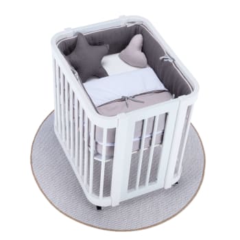 Lit bébé évolutif en bois blanc avec tiroir - 120x60 cm Chiara
