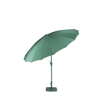 Parasol Droit Bois Taupe 3x3 M Gecko Jardin — Toile Polyester Déperlante — Système Corde/poulie — Sans Pied - 5