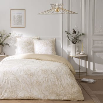 Parure De Lit 3 Pièces CALITEX 260x240 Cm - Coton 57 Fils - Housse De Couette 240x220 Cm + 2 Taies - Certifié OEKO-TEX - 9