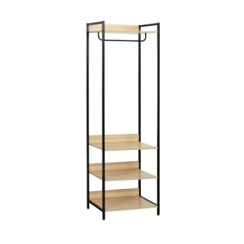 Sweeek Modulo Armadio 5 Ripiani | 60x45x180 Cm | Colore Marrone Naturale | Modulabile