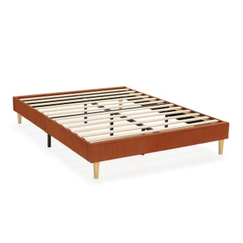 Struttura Letto Matrimoniale In Legno Di Bambù, Queen Size, 30,5 Cm Altezza, Doghe In Acciaio, Base Solida, Ecologica, Facile Montaggio - 3