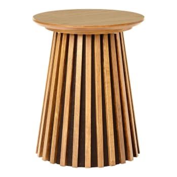 Bout de canapé D45 cm placage chêne