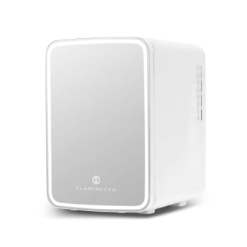 Frigorifero Portatile Per Cosmetici KFO 6 Litri – Con Specchio LED 3 Luci, Silenzioso E Compatto, Perfetto Per Skincare E Bevande