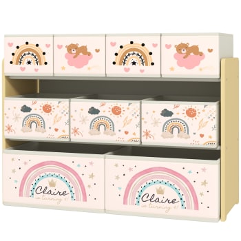 Libreria Per Bambini ZONEKIZ A 3 Ripiani - In Legno Per Cameretta O Stanza Giochi - Foto 2