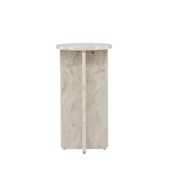 Lot De 2 Tables Gigognes Rondin Paris Prix 90cm Blanc