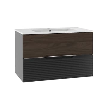 Meuble lave-mains décor chêne | Maisons du Monde Meuble lave-mains décor chêne | Maisons du Monde